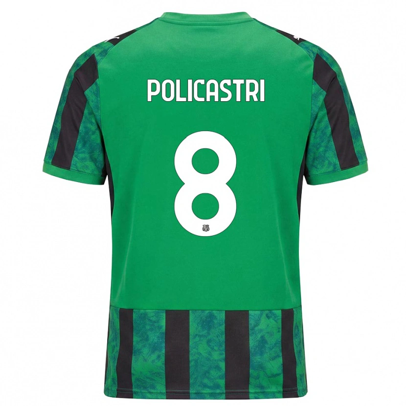 Danxen Donna Maglia Giuseppe Policastri #8 Verde Nero Bianco Kit Gara Home 2026/27 Maglietta