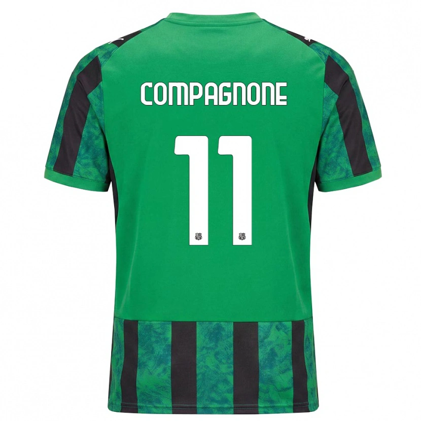 Danxen Donna Maglia Pasquale Compagnone #11 Verde Nero Bianco Kit Gara Home 2026/27 Maglietta