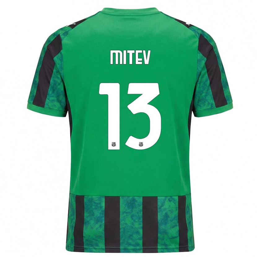 Danxen Donna Maglia Nikola Mitev #13 Verde Nero Bianco Kit Gara Home 2026/27 Maglietta