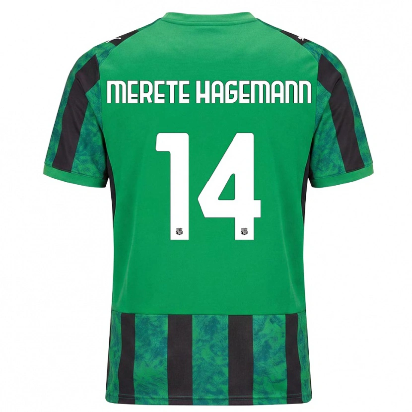 Danxen Donna Maglia Maja Merete Hagemann #14 Verde Nero Bianco Kit Gara Home 2026/27 Maglietta