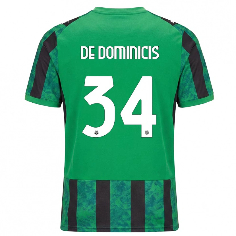 Danxen Donna Maglia Diego De Dominicis #34 Verde Nero Bianco Kit Gara Home 2026/27 Maglietta
