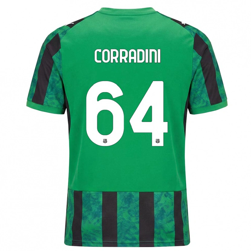 Danxen Donna Maglia Francesco Corradini #64 Verde Nero Bianco Kit Gara Home 2026/27 Maglietta