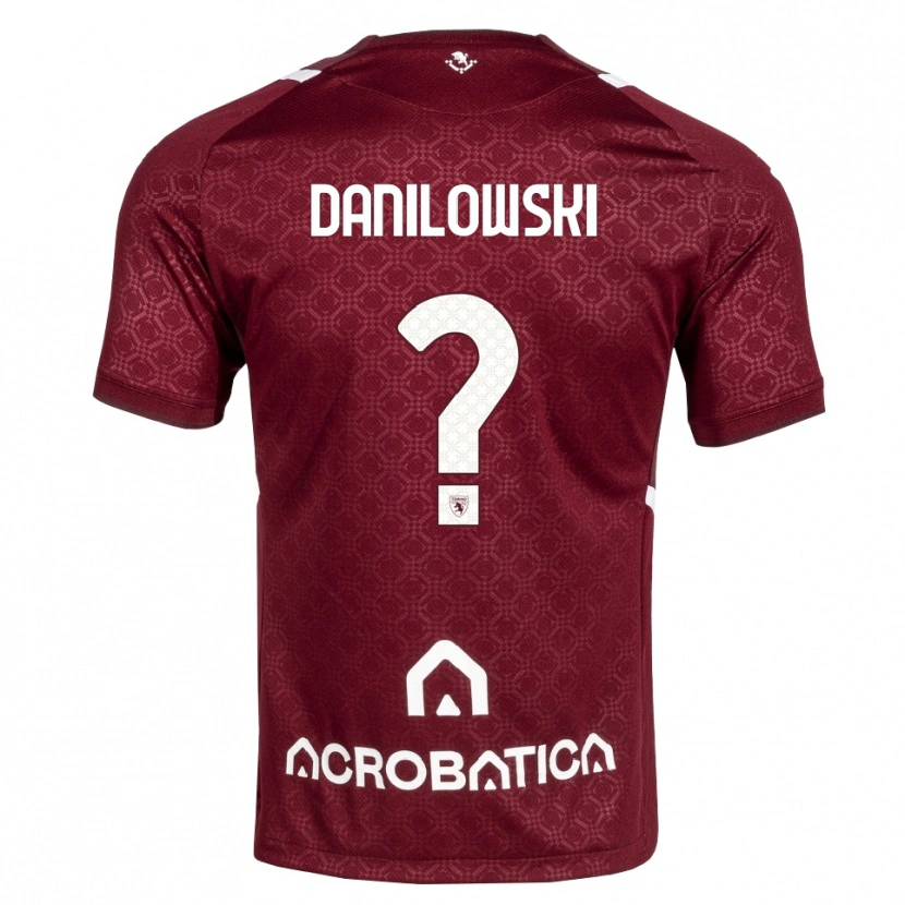 Danxen Donna Maglia Filip Danilowski #0 Borgogna Bianco Kit Gara Home 2026/27 Maglietta