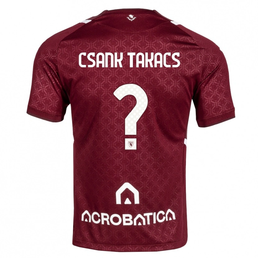 Danxen Donna Maglia Kristóf Csánk-Takács #0 Borgogna Bianco Kit Gara Home 2026/27 Maglietta