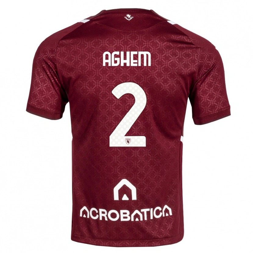 Danxen Donna Maglia Brigitta Aghem #2 Borgogna Bianco Kit Gara Home 2026/27 Maglietta