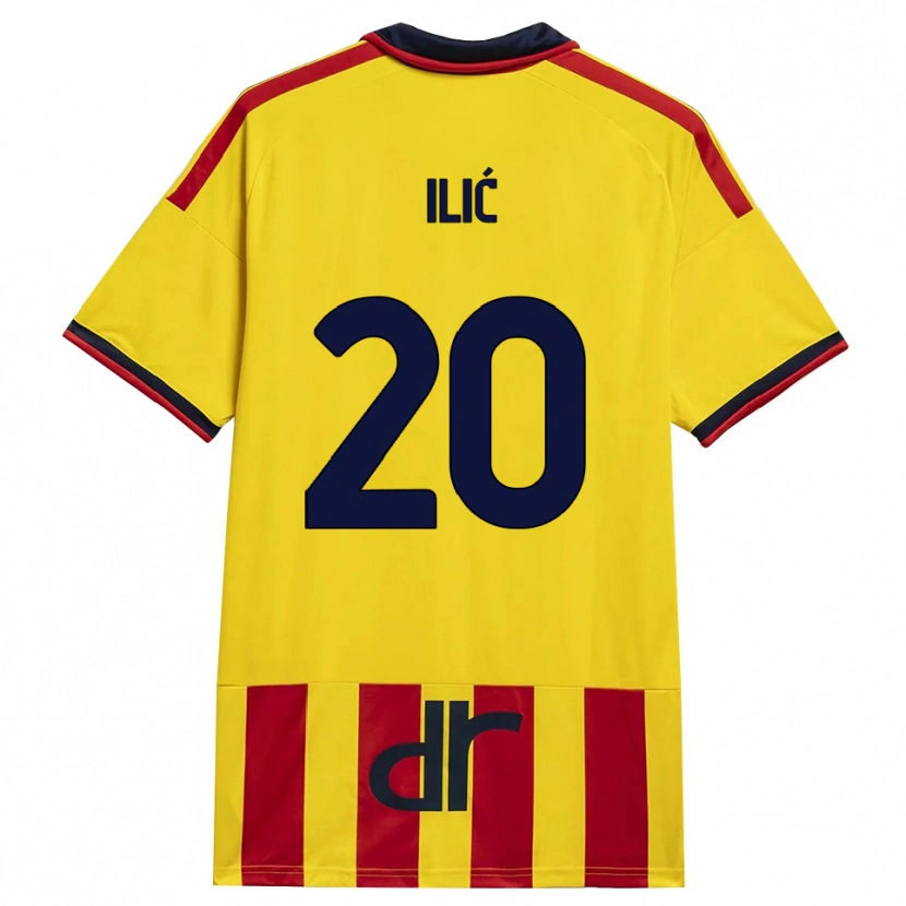 Danxen Donna Maglia Ivan Ilić #20 Giallo Rosso Kit Gara Home 2026/27 Maglietta