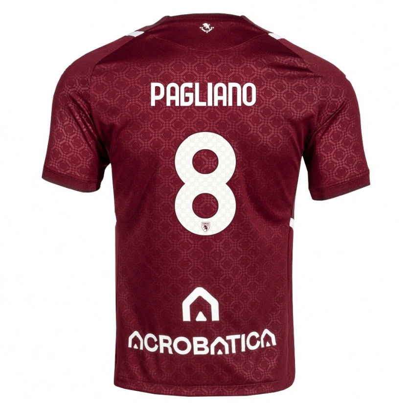 Danxen Donna Maglia Nicolò Pagliano #8 Borgogna Bianco Kit Gara Home 2026/27 Maglietta