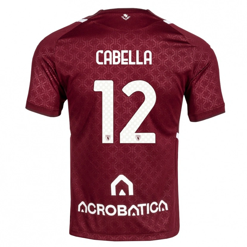 Danxen Donna Maglia Matteo Cabella #12 Borgogna Bianco Kit Gara Home 2026/27 Maglietta