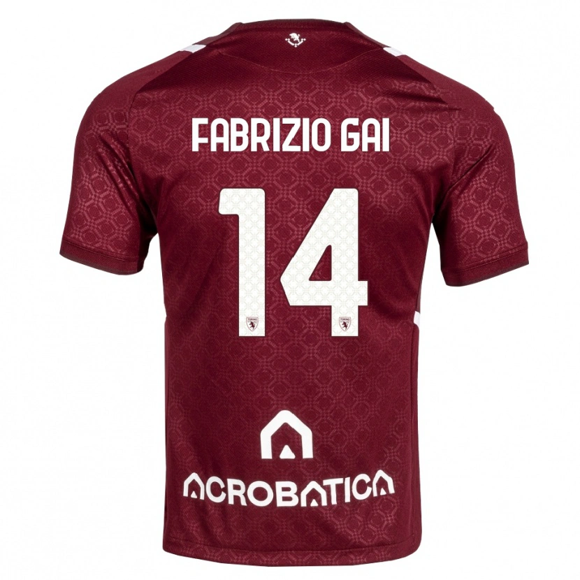 Danxen Donna Maglia Fabrizio Gai #14 Borgogna Bianco Kit Gara Home 2026/27 Maglietta