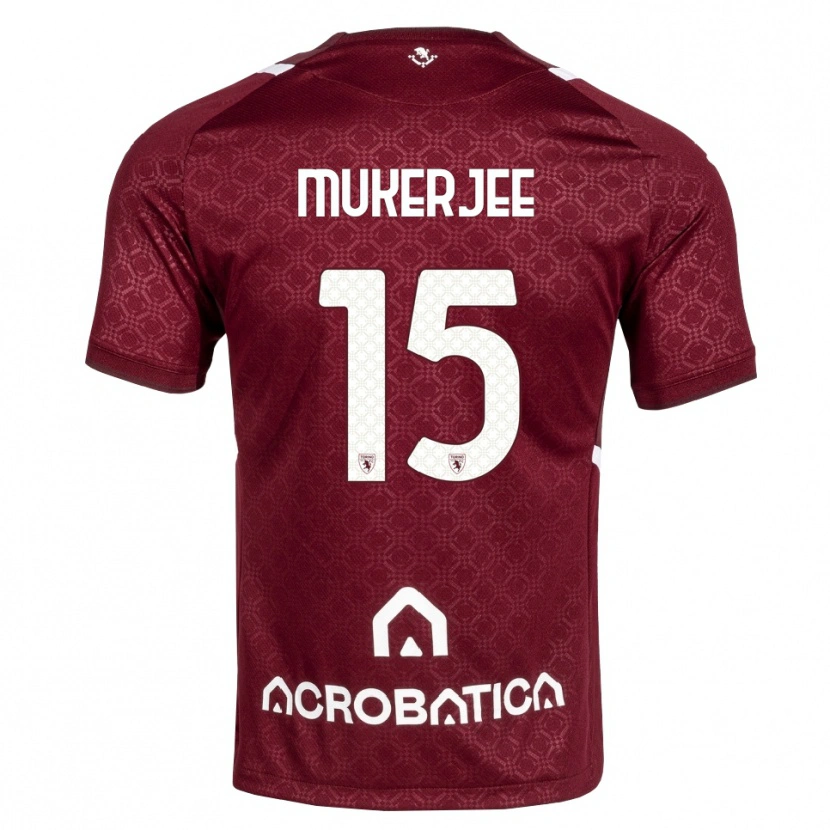 Danxen Donna Maglia Carlo Mukerjee #15 Borgogna Bianco Kit Gara Home 2026/27 Maglietta