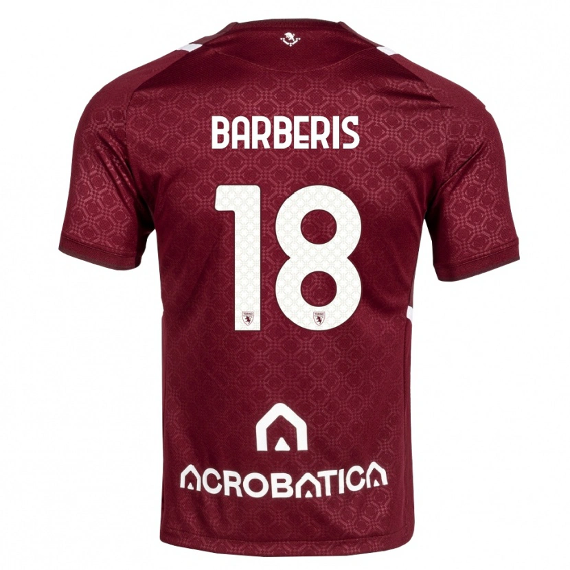 Danxen Donna Maglia Laura Barberis #18 Borgogna Bianco Kit Gara Home 2026/27 Maglietta