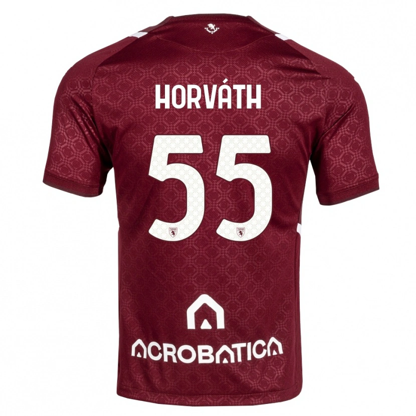 Danxen Donna Maglia Krisztofer Horváth #55 Borgogna Bianco Kit Gara Home 2026/27 Maglietta