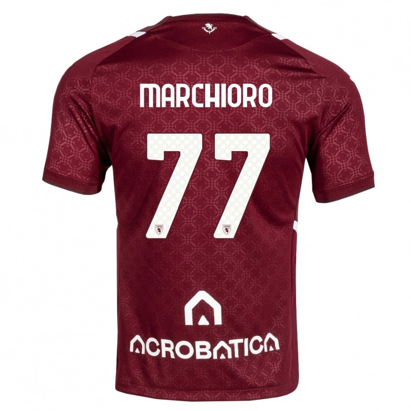 Danxen Donna Maglia Raffaele Marchioro #77 Borgogna Bianco Kit Gara Home 2026/27 Maglietta