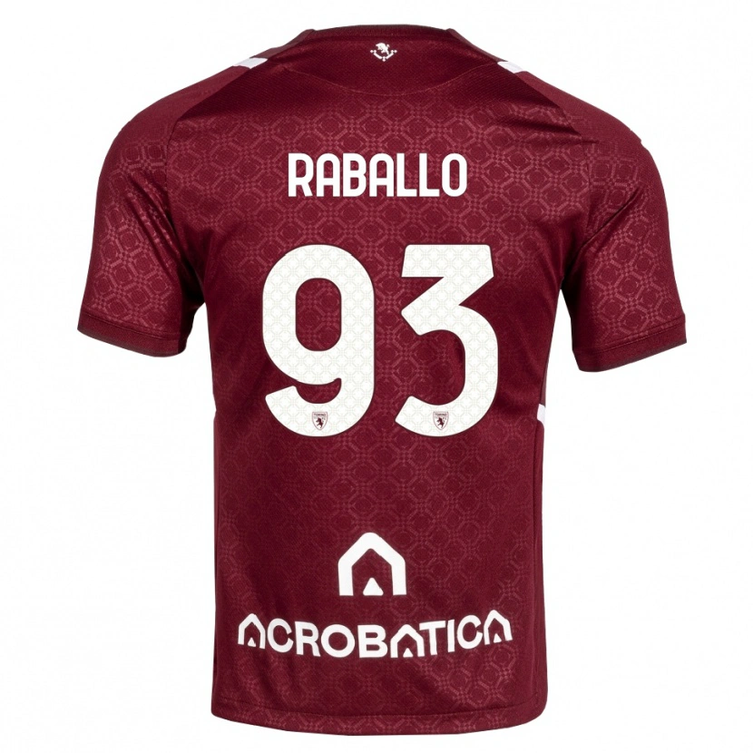 Danxen Donna Maglia Alessio Raballo #93 Borgogna Bianco Kit Gara Home 2026/27 Maglietta