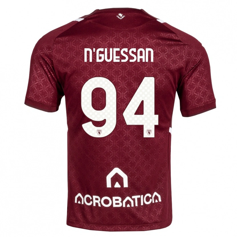 Danxen Donna Maglia Ange Caumenan N'guessan #94 Borgogna Bianco Kit Gara Home 2026/27 Maglietta