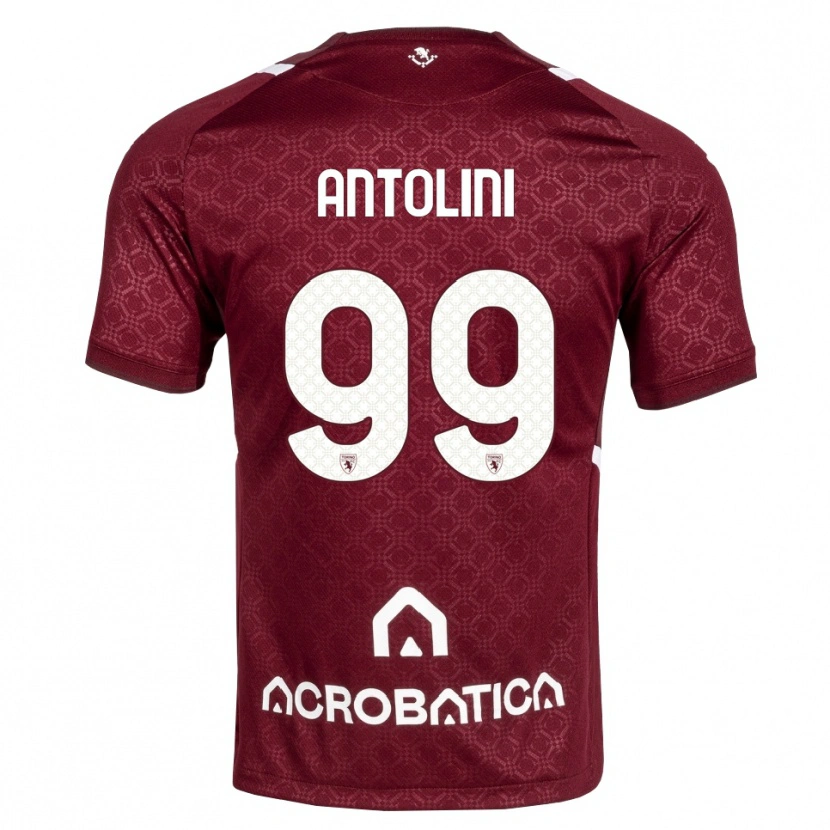 Danxen Donna Maglia Jacopo Antolini #99 Borgogna Bianco Kit Gara Home 2026/27 Maglietta