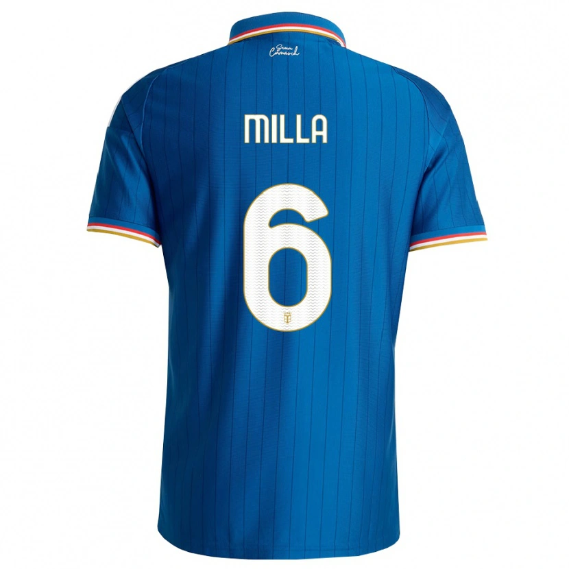 Danxen Donna Maglia Luis Milla #6 Blu Bianco Rosso Kit Gara Home 2026/27 Maglietta