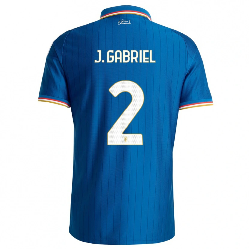 Danxen Donna Maglia João Gabriel #2 Blu Bianco Rosso Kit Gara Home 2026/27 Maglietta