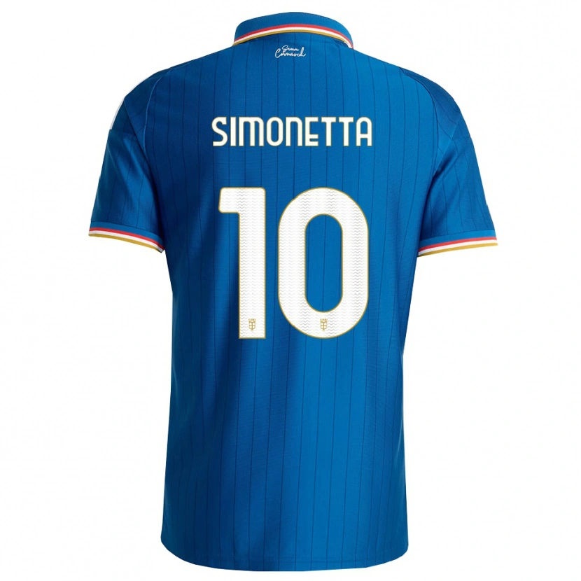 Danxen Donna Maglia Jacopo Simonetta #10 Blu Bianco Rosso Kit Gara Home 2026/27 Maglietta