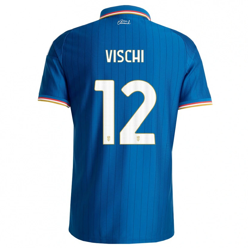 Danxen Donna Maglia Tommaso Vischi #12 Blu Bianco Rosso Kit Gara Home 2026/27 Maglietta