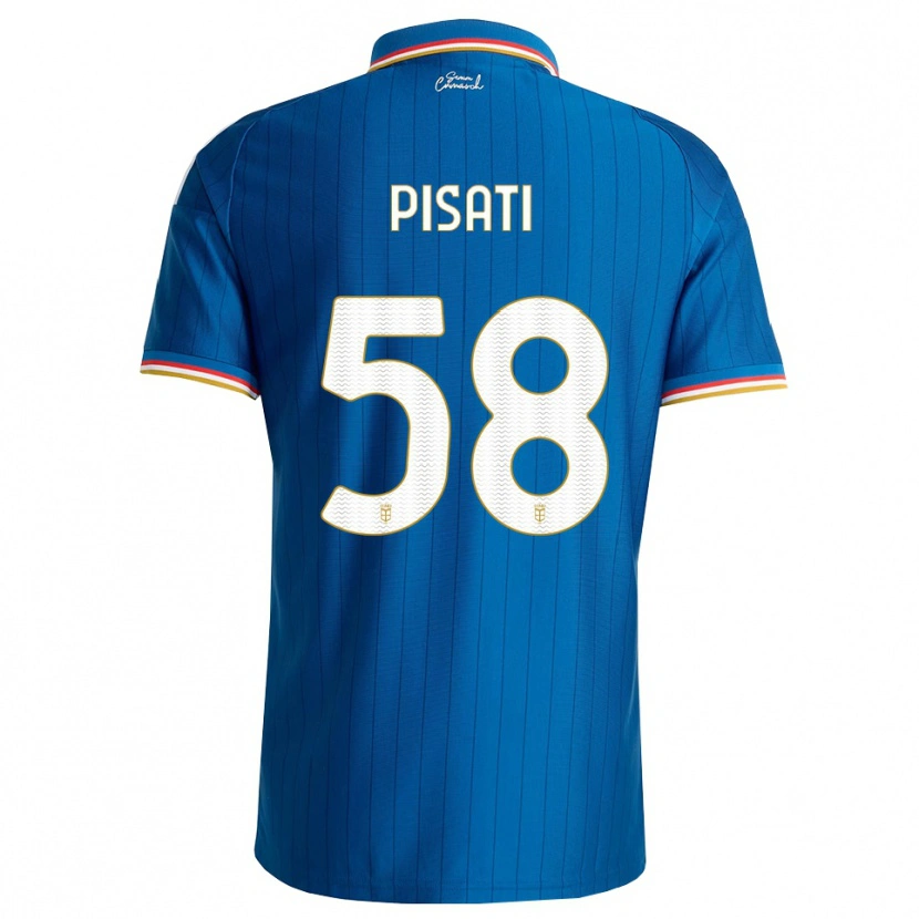Danxen Donna Maglia Samuele Pisati #58 Blu Bianco Rosso Kit Gara Home 2026/27 Maglietta