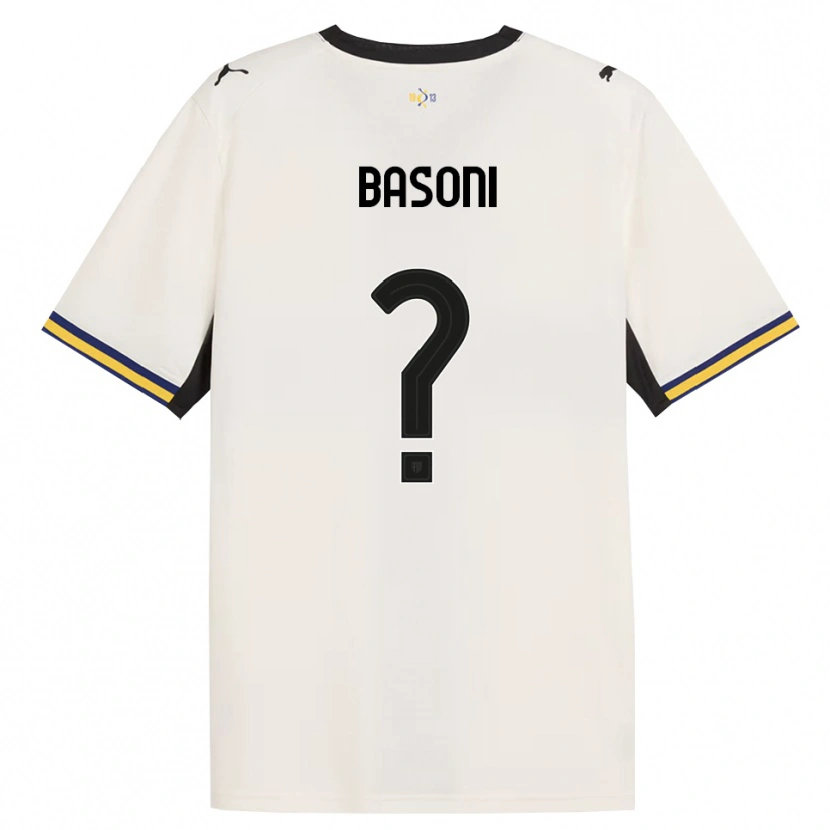Danxen Donna Maglia Tommaso Basoni #0 Bianco Avorio Nero Giallo Kit Gara Home 2026/27 Maglietta