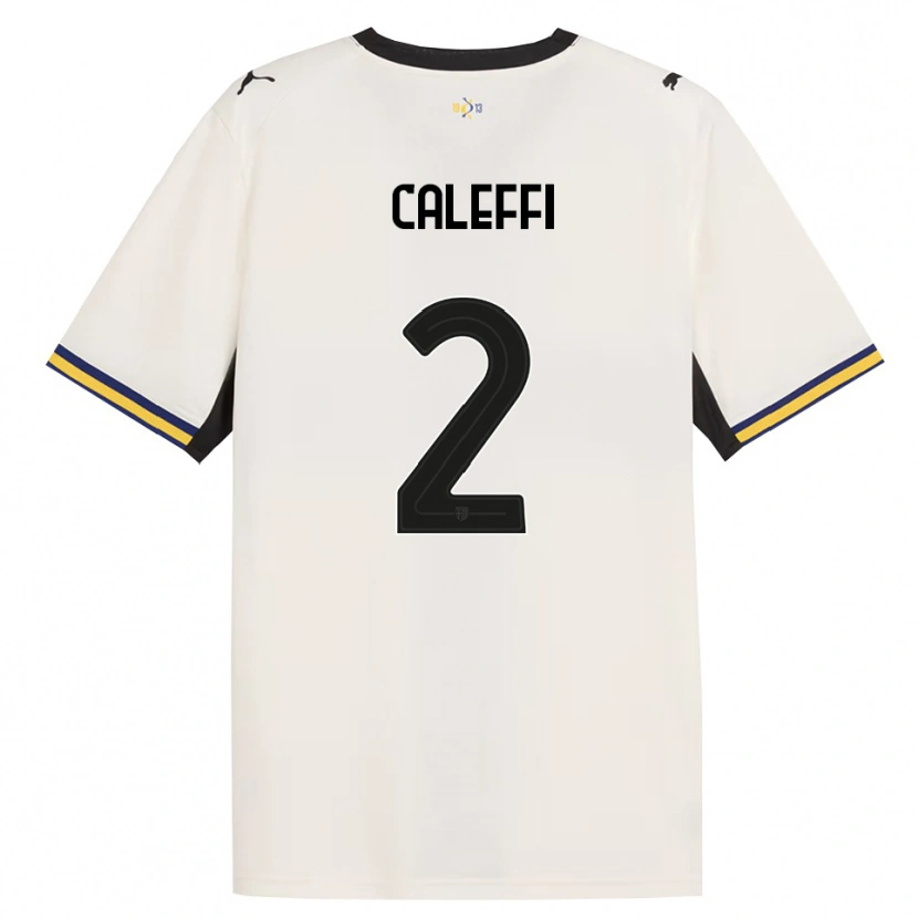 Danxen Donna Maglia Riccardo Caleffi #2 Bianco Avorio Nero Giallo Kit Gara Home 2026/27 Maglietta