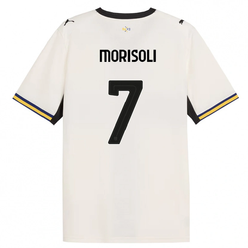 Danxen Donna Maglia Gabriel Morisoli #7 Bianco Avorio Nero Giallo Kit Gara Home 2026/27 Maglietta