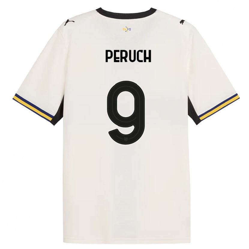Danxen Donna Maglia Pietro Peruch #9 Bianco Avorio Nero Giallo Kit Gara Home 2026/27 Maglietta