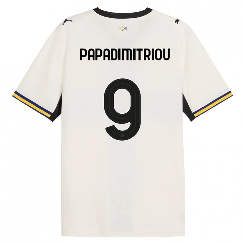 Danxen Donna Maglia Eirinaios Papadimitriou #9 Bianco Avorio Nero Giallo Kit Gara Home 2026/27 Maglietta