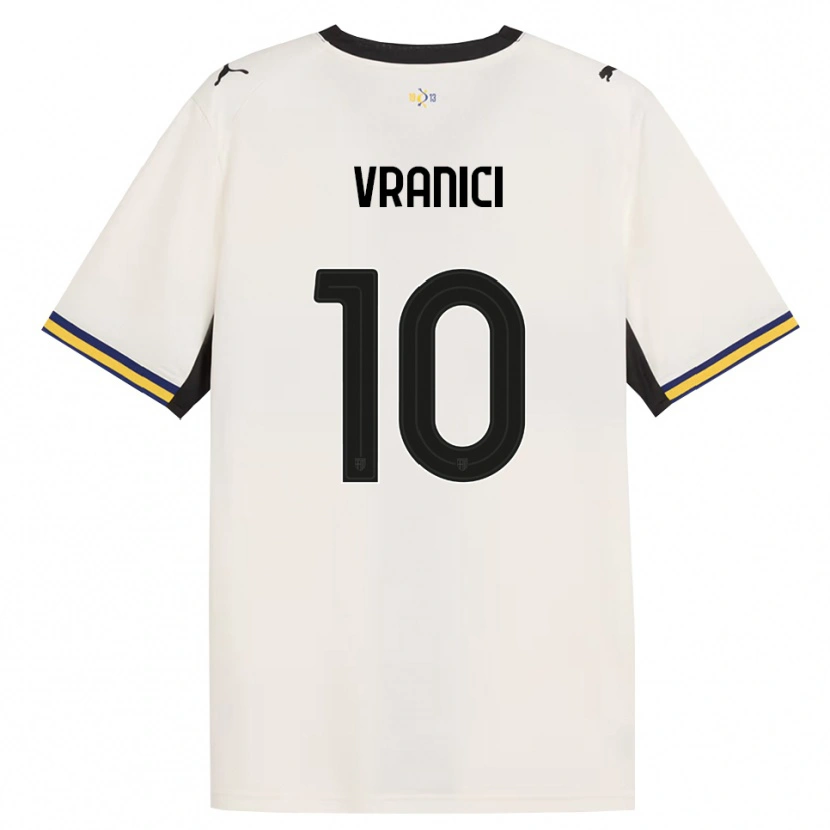 Danxen Donna Maglia Dean Vranici #10 Bianco Avorio Nero Giallo Kit Gara Home 2026/27 Maglietta
