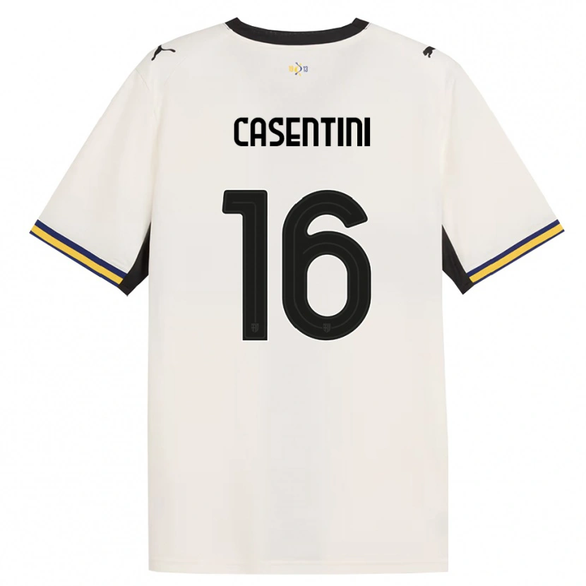 Danxen Donna Maglia Gabriele Casentini #16 Bianco Avorio Nero Giallo Kit Gara Home 2026/27 Maglietta