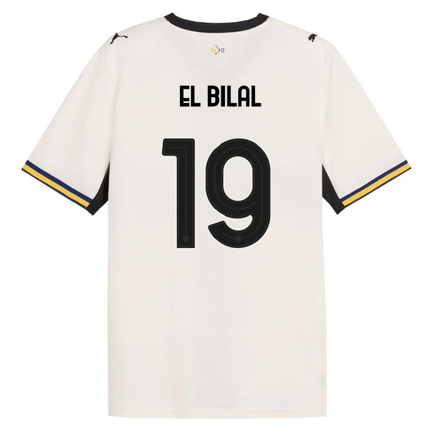 Danxen Donna Maglia El Bilal Touré #19 Bianco Avorio Nero Giallo Kit Gara Home 2026/27 Maglietta