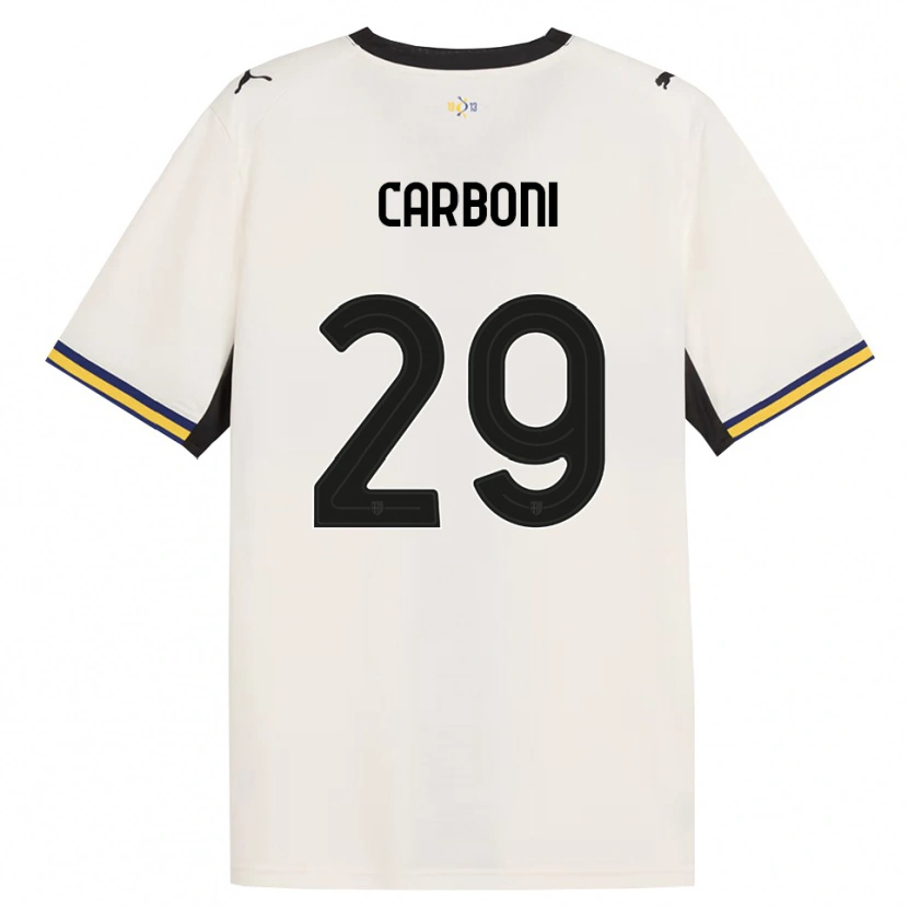Danxen Donna Maglia Franco Carboni #29 Bianco Avorio Nero Giallo Kit Gara Home 2026/27 Maglietta