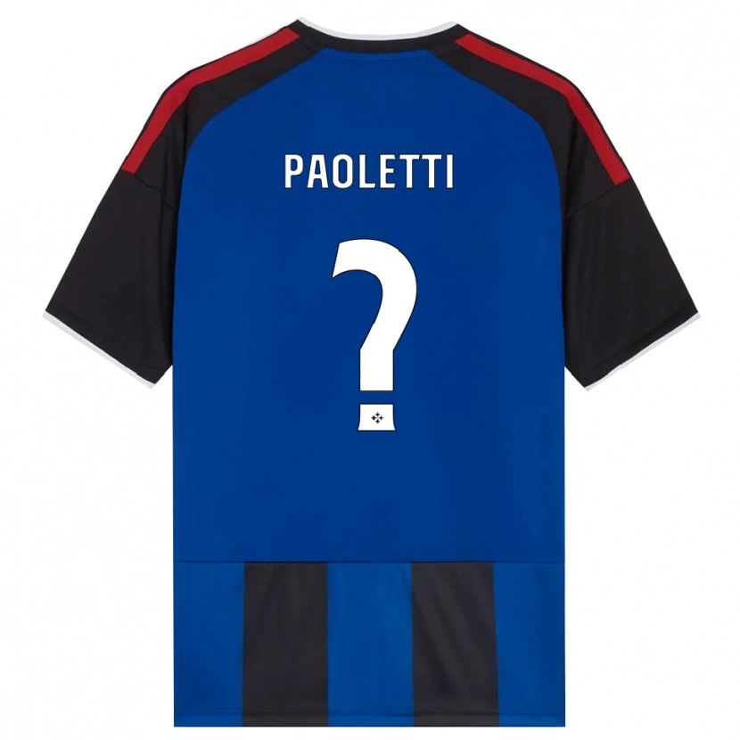 Danxen Donna Maglia Tommaso Paoletti #0 Nero Rosso Bianco Blu Kit Gara Home 2026/27 Maglietta