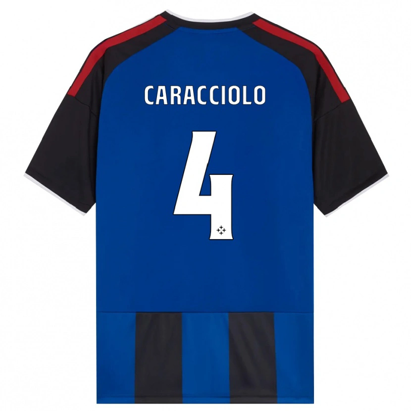 Danxen Donna Maglia Antonio Caracciolo #4 Nero Rosso Bianco Blu Kit Gara Home 2026/27 Maglietta