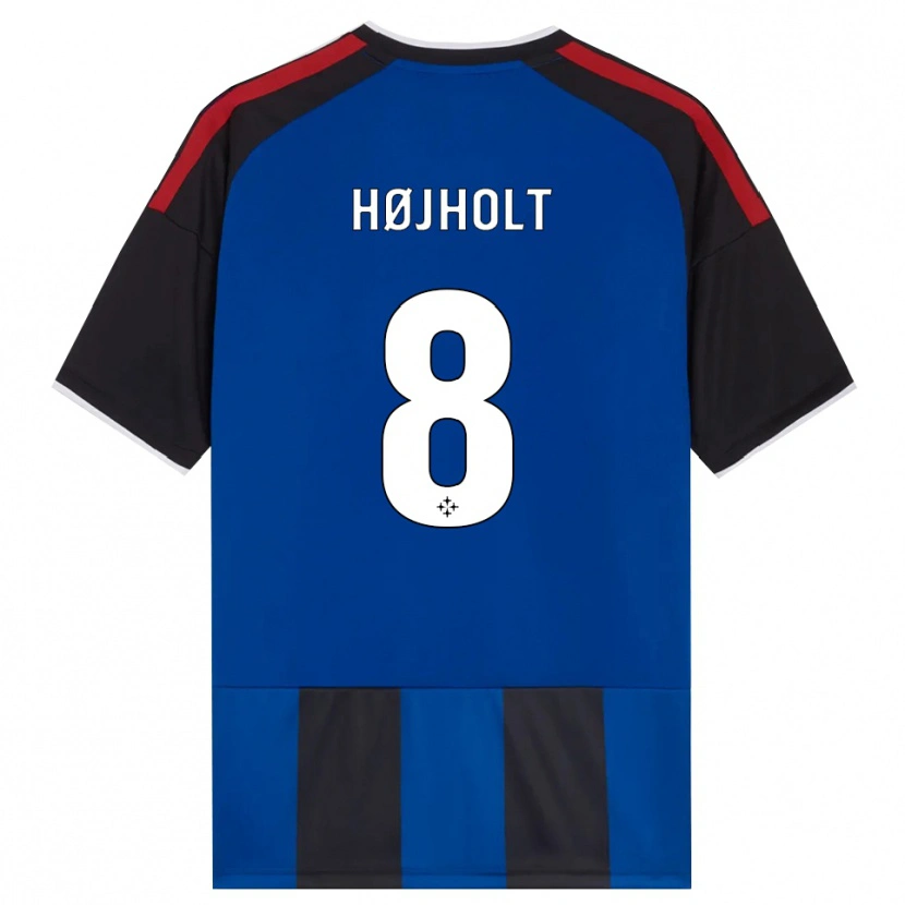 Danxen Donna Maglia Malthe Højholt #8 Nero Rosso Bianco Blu Kit Gara Home 2026/27 Maglietta