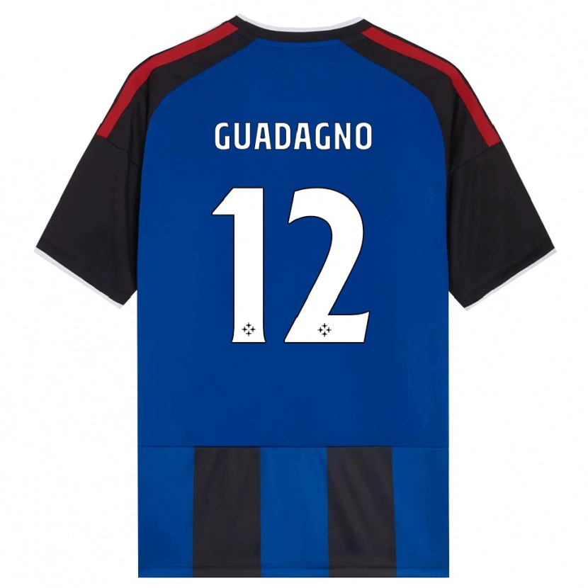 Danxen Donna Maglia Johan Guadagno #12 Nero Rosso Bianco Blu Kit Gara Home 2026/27 Maglietta