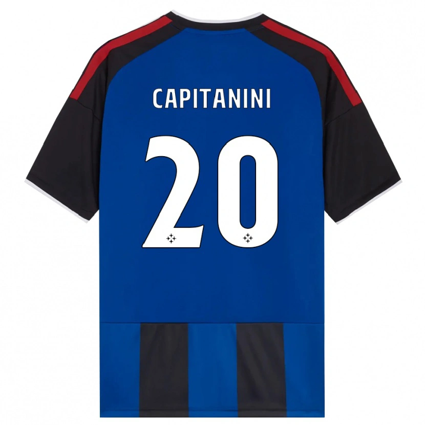 Danxen Donna Maglia Diego Capitanini #20 Nero Rosso Bianco Blu Kit Gara Home 2026/27 Maglietta