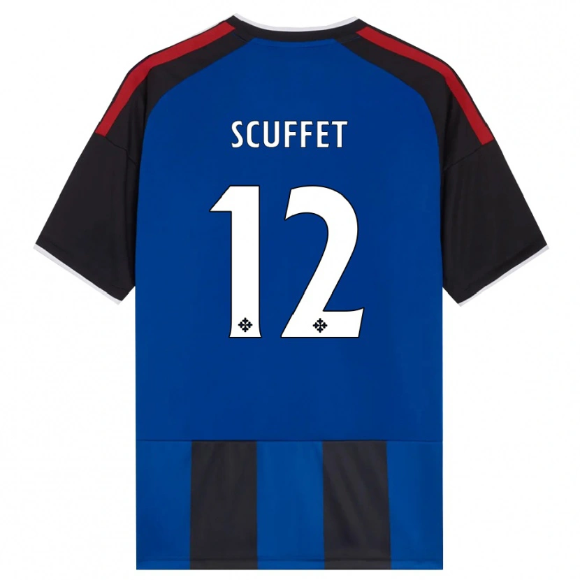 Danxen Donna Maglia Simone Scuffet #12 Nero Rosso Bianco Blu Kit Gara Home 2026/27 Maglietta