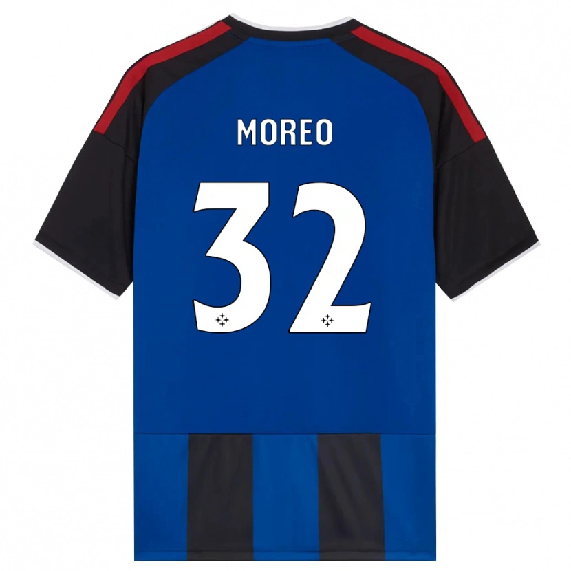 Danxen Donna Maglia Stefano Moreo #32 Nero Rosso Bianco Blu Kit Gara Home 2026/27 Maglietta