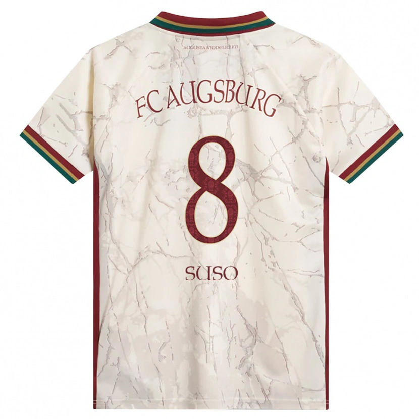 Danxen Donna Maglia Sima Suso #8 Verde Riso Bianco Borgogna Kit Gara Home 2026/27 Maglietta
