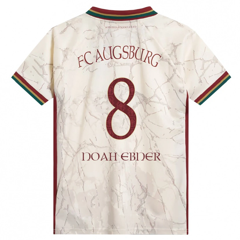 Danxen Donna Maglia Noah Ebner #8 Verde Riso Bianco Borgogna Kit Gara Home 2026/27 Maglietta