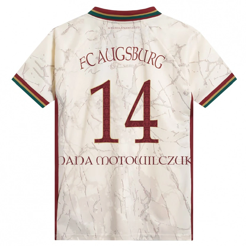 Danxen Donna Maglia Kevin Nana #14 Verde Riso Bianco Borgogna Kit Gara Home 2026/27 Maglietta