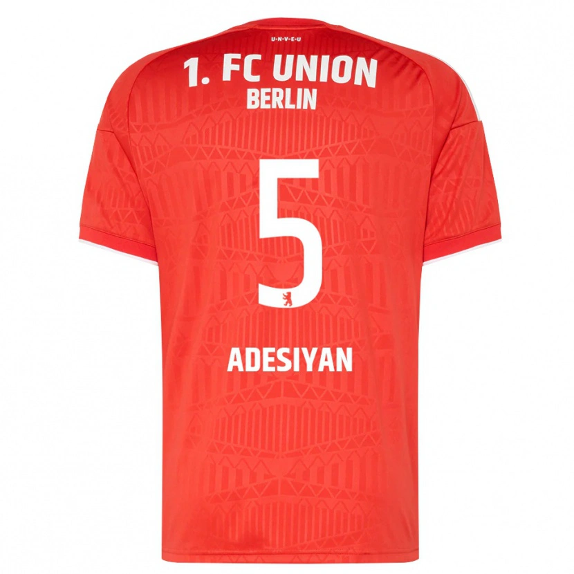 Danxen Donna Maglia Olufemi Adesiyan #5 Rosso Bianco Kit Gara Home 2026/27 Maglietta