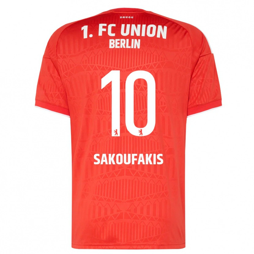 Danxen Donna Maglia Theodor Sakoufakis #10 Rosso Bianco Kit Gara Home 2026/27 Maglietta