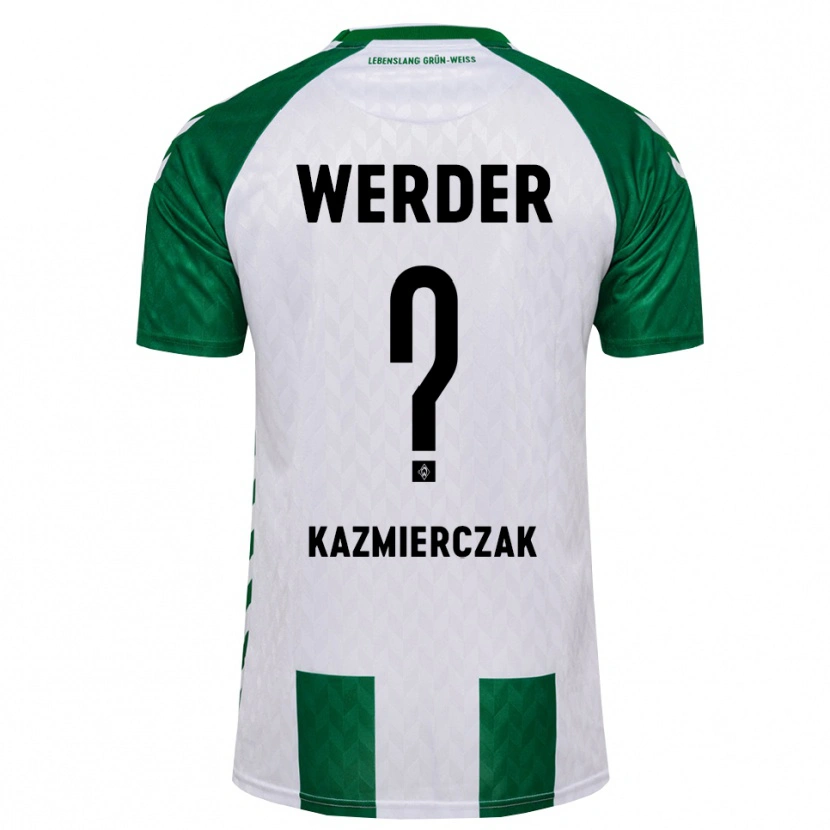 Danxen Donna Maglia Daniel Kazmierczak #0 Verde Bianco Kit Gara Home 2026/27 Maglietta