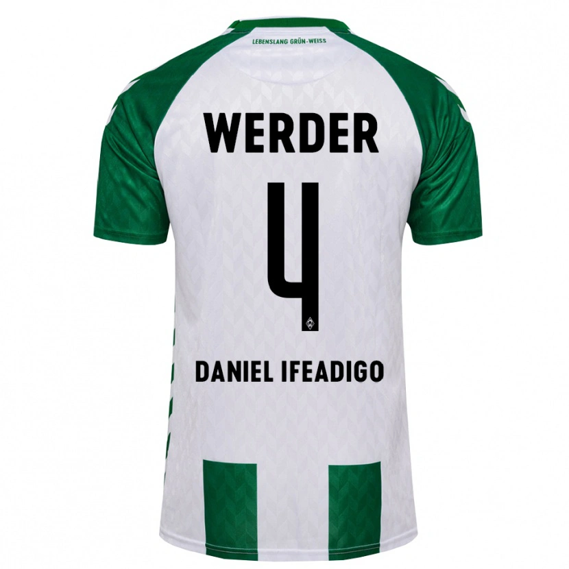 Danxen Donna Maglia Kamsiyonna Daniel Ifeadigo #4 Verde Bianco Kit Gara Home 2026/27 Maglietta