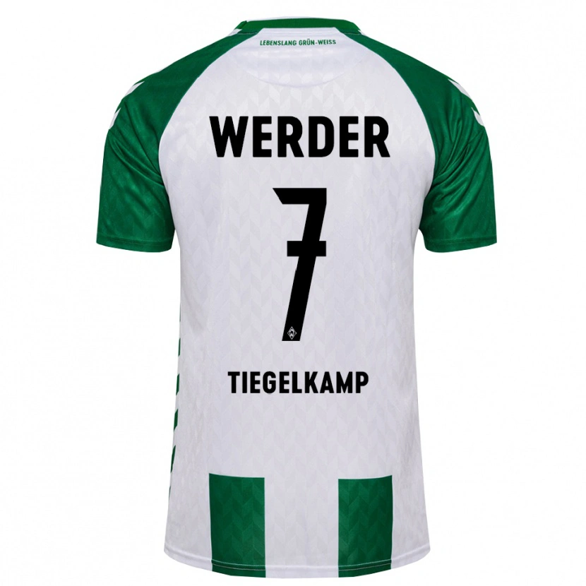 Danxen Donna Maglia Maximilian Tiegelkamp #7 Verde Bianco Kit Gara Home 2026/27 Maglietta