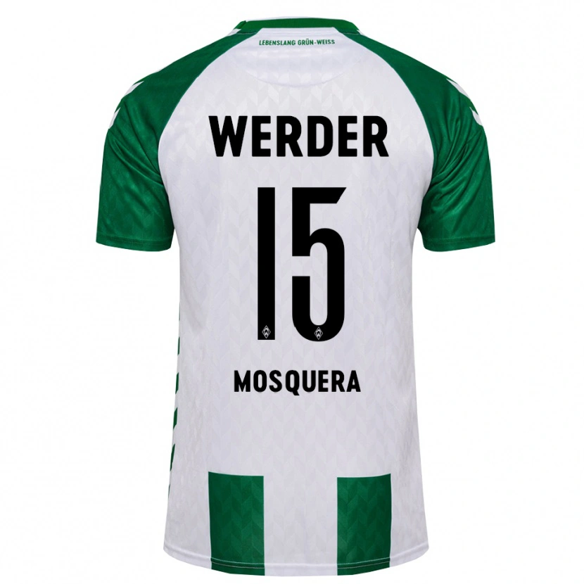 Danxen Donna Maglia Arley Mosquera #15 Verde Bianco Kit Gara Home 2026/27 Maglietta